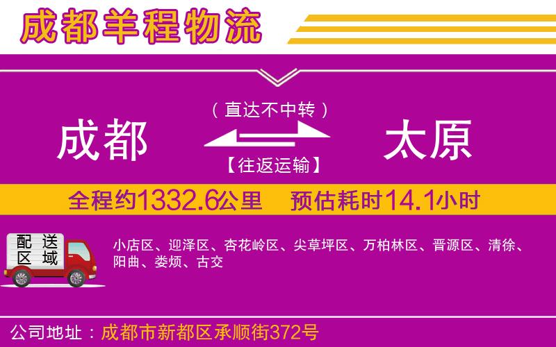 成都到太原貨運(yùn)專線