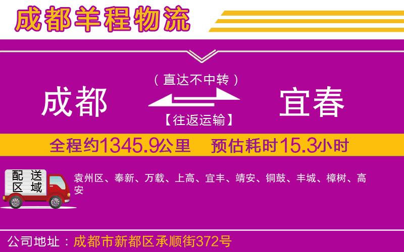 成都到宜春專(zhuān)線