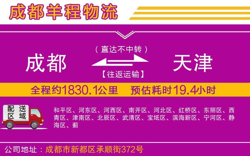 成都到天津貨運(yùn)專線