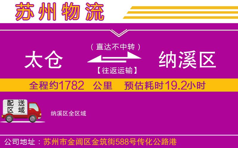 太倉到納溪區(qū)物流公司