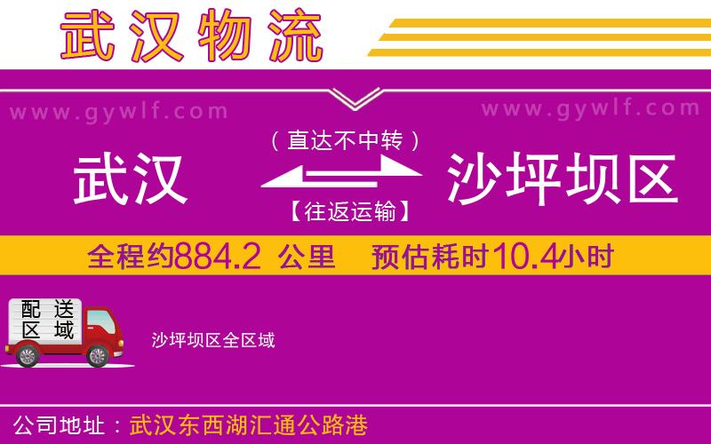 武漢到沙坪壩區(qū)物流公司