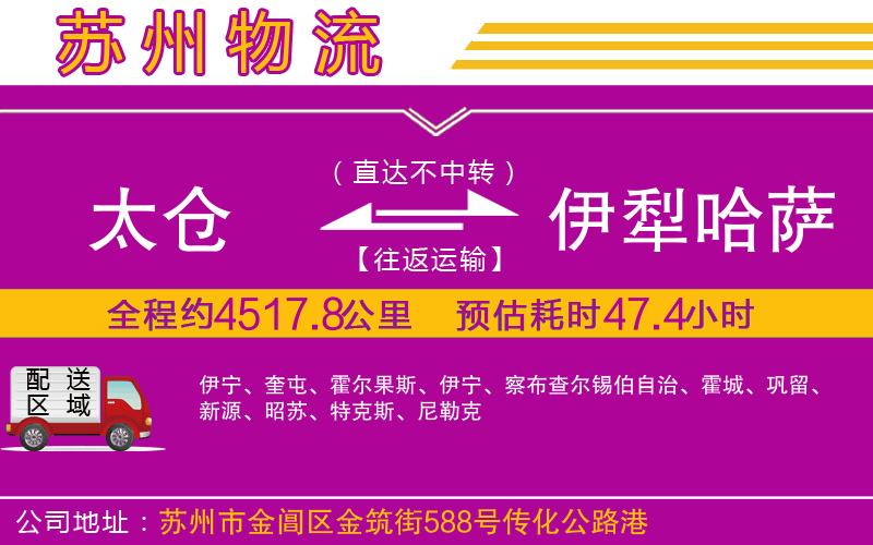太倉(cāng)到伊犁哈薩克自治州物流公司