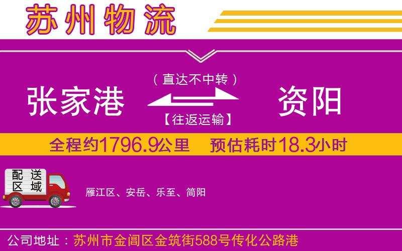 張家港到資陽(yáng)物流公司