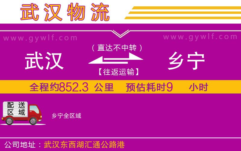 武漢到鄉(xiāng)寧物流公司