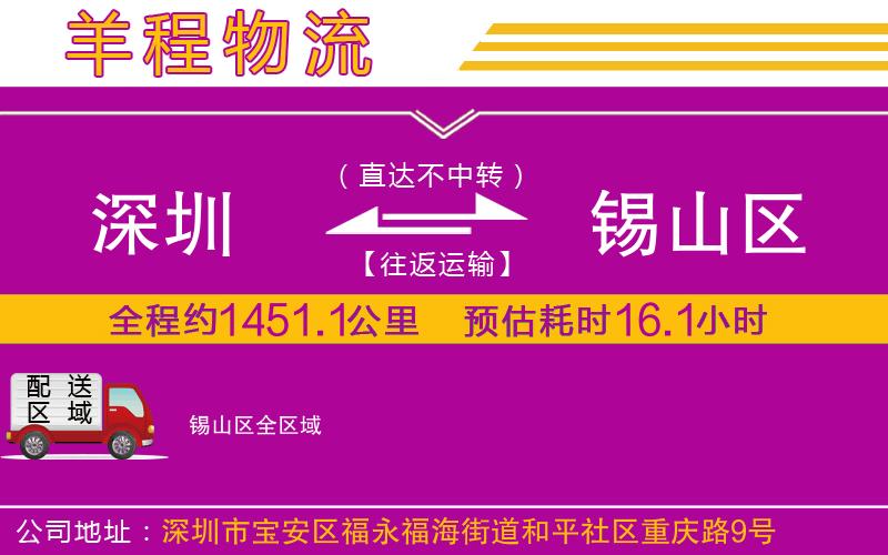 深圳到錫山區(qū)貨運(yùn)公司