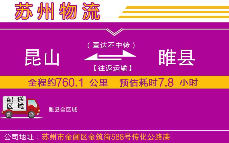 昆山到睢縣物流公司