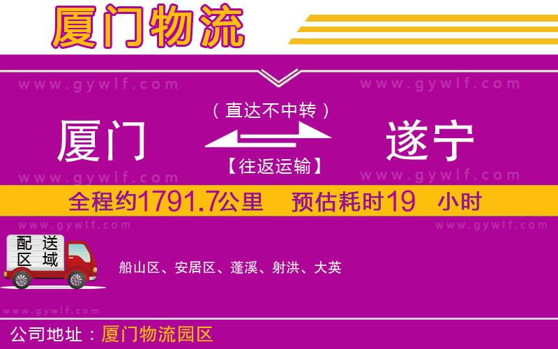 廈門(mén)到遂寧物流公司