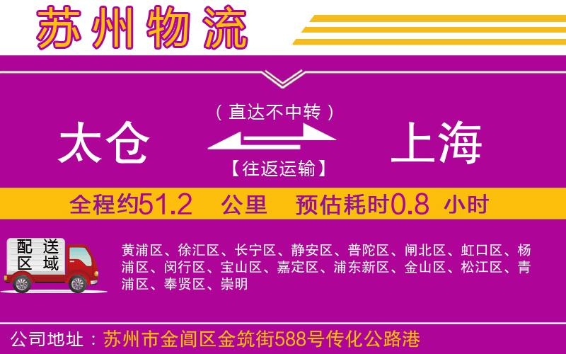太倉(cāng)到上海物流公司