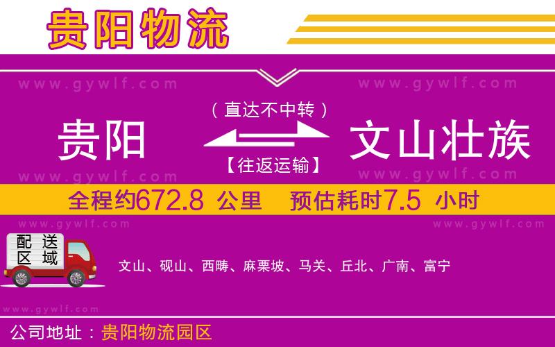 貴陽(yáng)到文山壯族苗族自治州物流公司