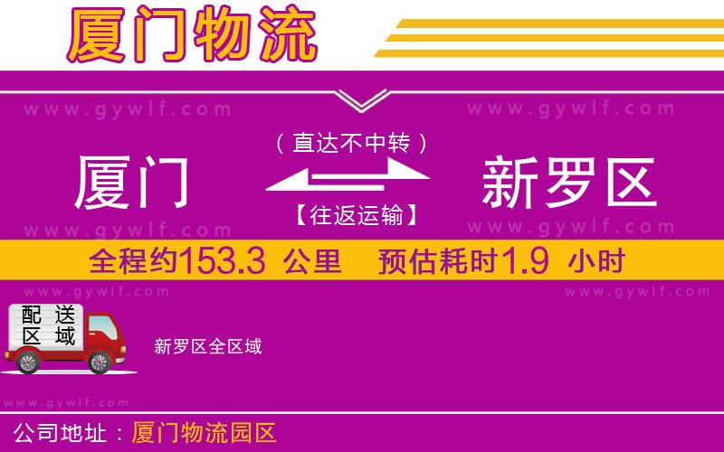 廈門(mén)到新羅區(qū)物流公司