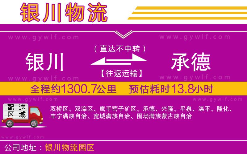 銀川到承德物流公司