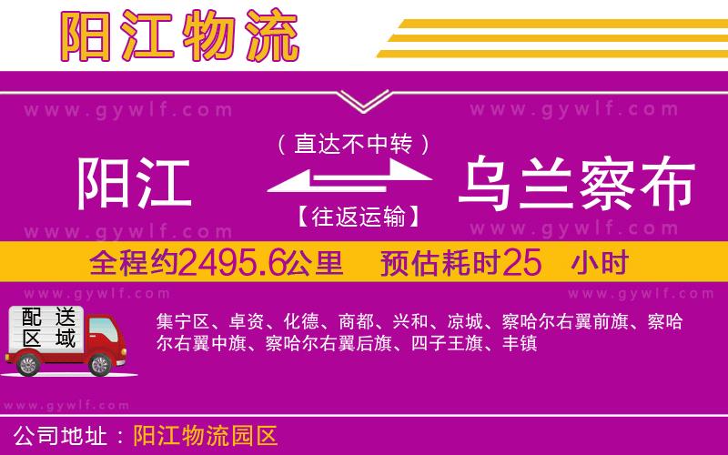 陽(yáng)江到烏蘭察布物流公司