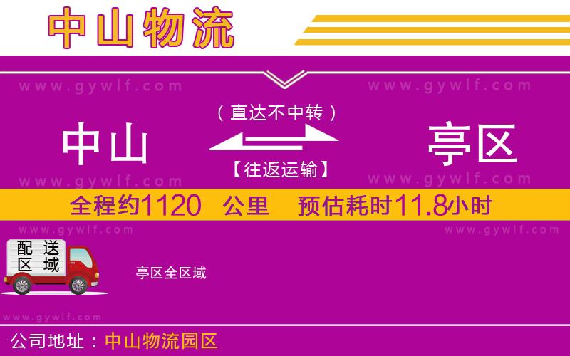 中山到猇亭區(qū)物流公司