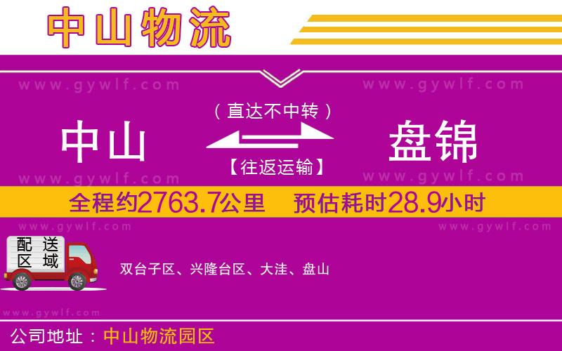 中山到盤錦物流公司