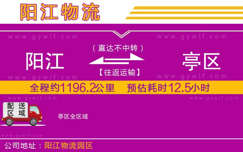 陽(yáng)江到猇亭區(qū)物流公司