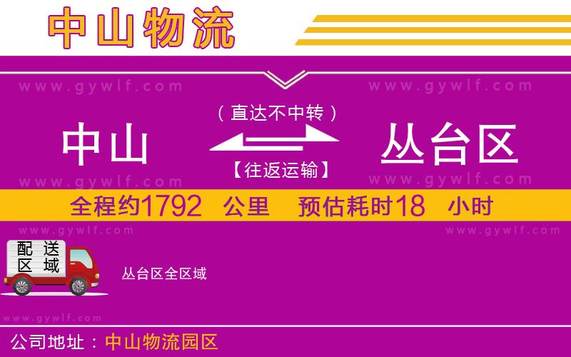 中山到叢臺區(qū)物流公司