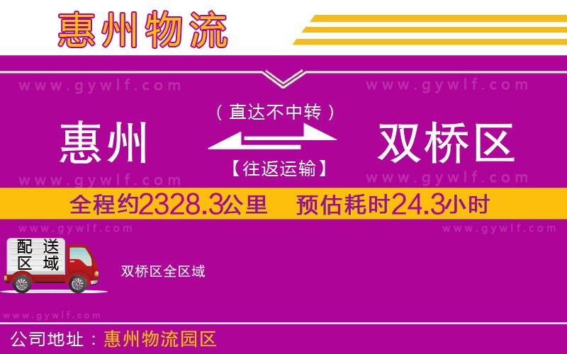 惠州到雙橋區(qū)物流公司