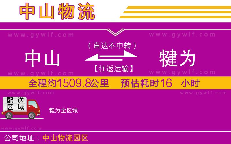 中山到犍為物流公司