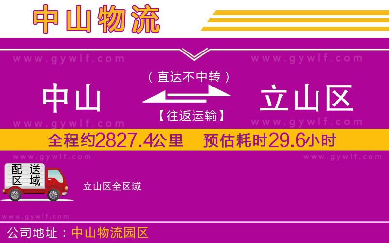 中山到立山區(qū)物流公司