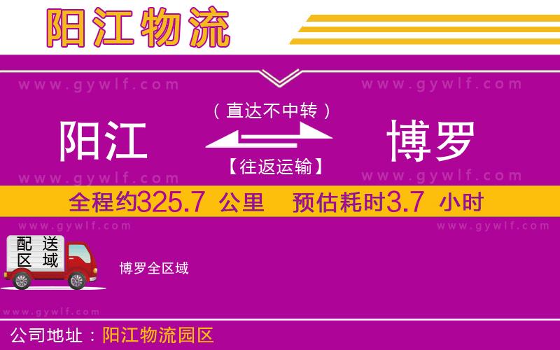 陽(yáng)江到博羅物流公司