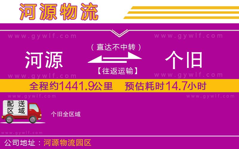 河源到個(gè)舊物流公司