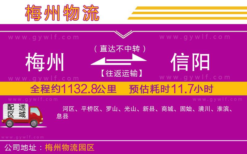 梅州到信陽物流公司