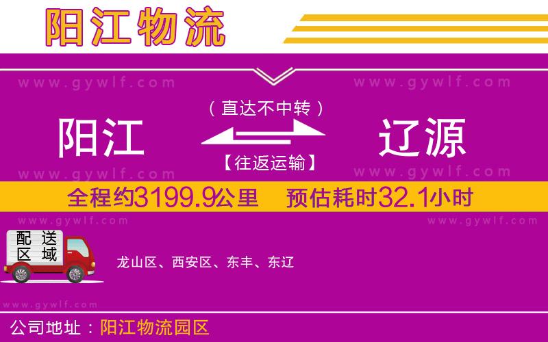陽(yáng)江到遼源物流公司