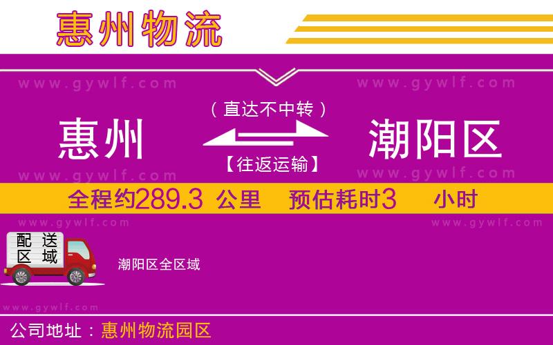 惠州到潮陽(yáng)區(qū)物流公司