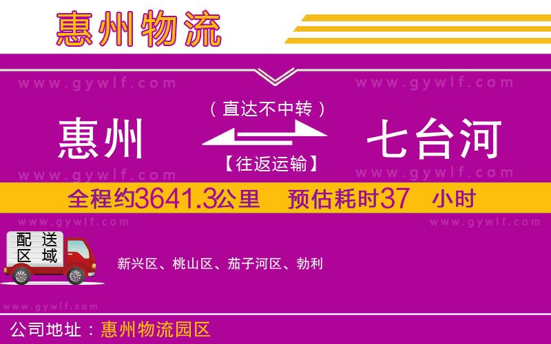 惠州到七臺河物流公司