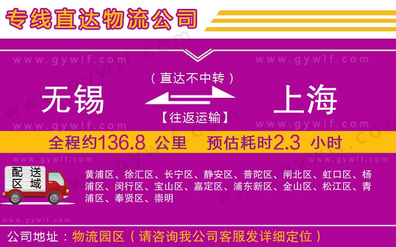 無(wú)錫到上海物流公司