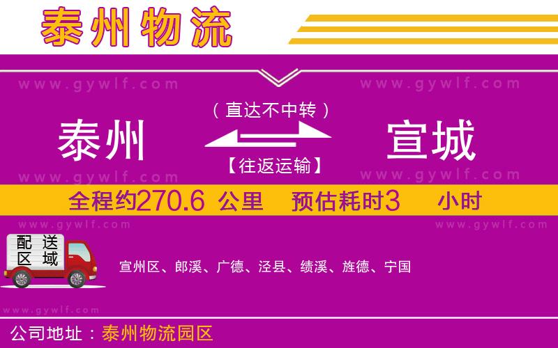 泰州到宣城物流公司