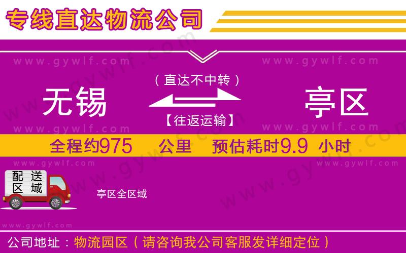 無錫到猇亭區(qū)物流公司