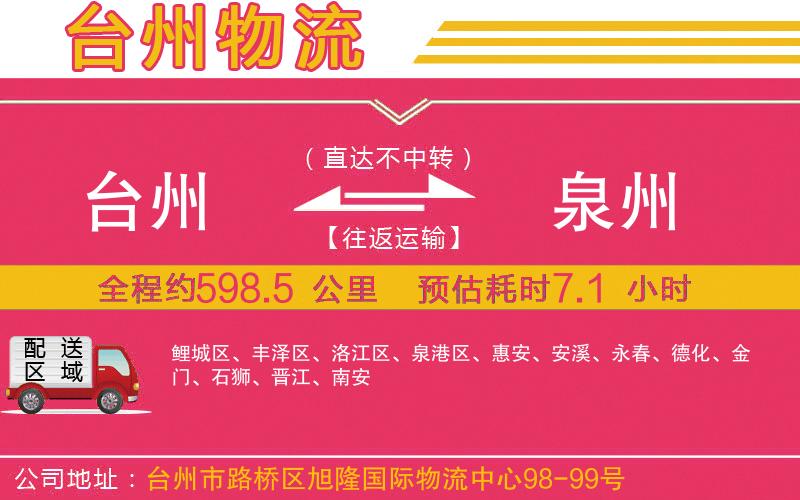 臺(tái)州到泉州物流公司