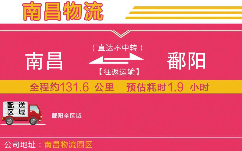 南昌到鄱陽物流公司