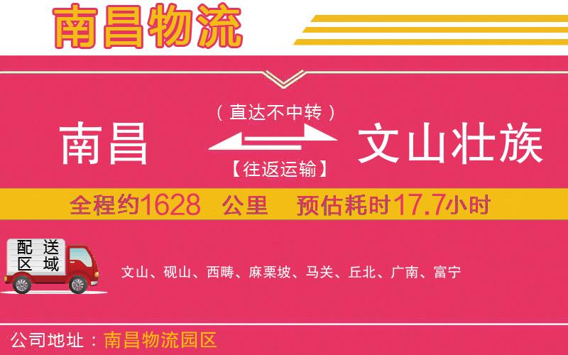 南昌到文山壯族苗族自治州物流公司