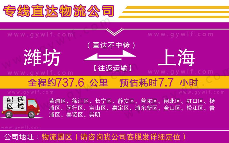 濰坊到上海物流公司