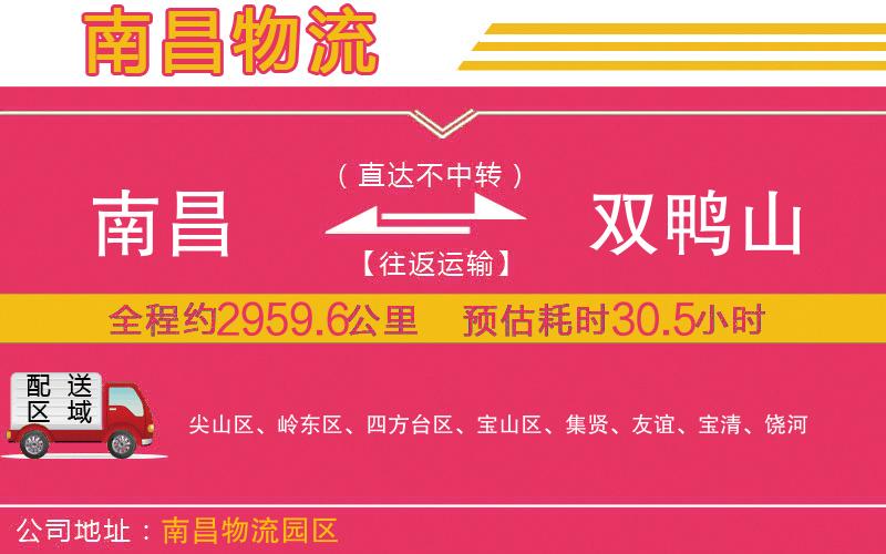 南昌到雙鴨山物流公司