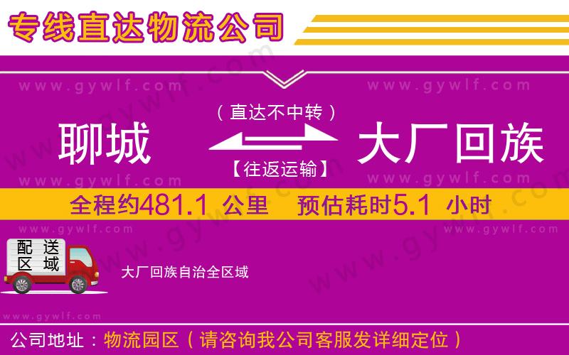 聊城到大廠回族自治物流公司