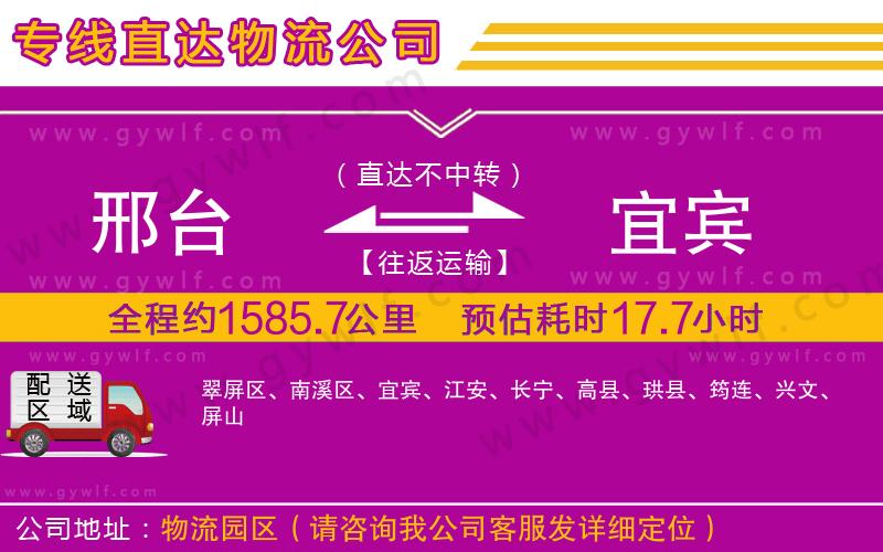 邢臺(tái)到宜賓物流公司