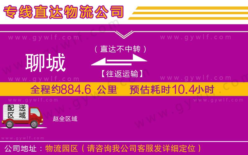 聊城到趙物流公司