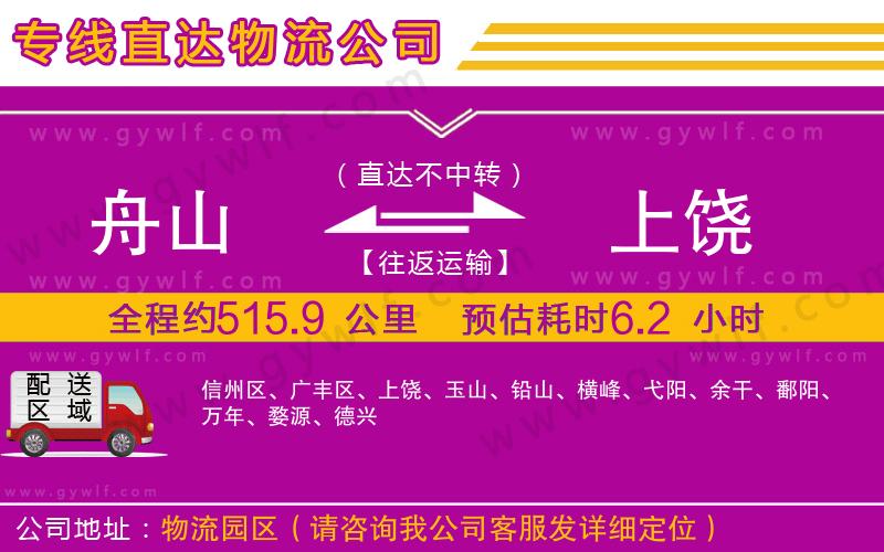 舟山到上饒物流公司