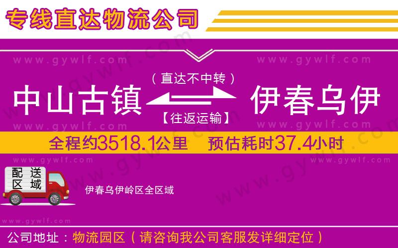 中山古鎮(zhèn)到伊春烏伊嶺區(qū)物流公司