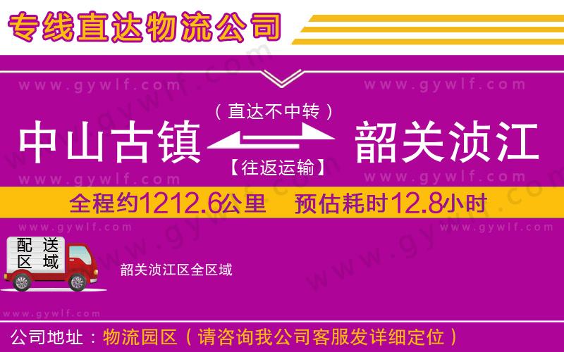 中山古鎮(zhèn)到韶關(guān)湞江區(qū)物流公司