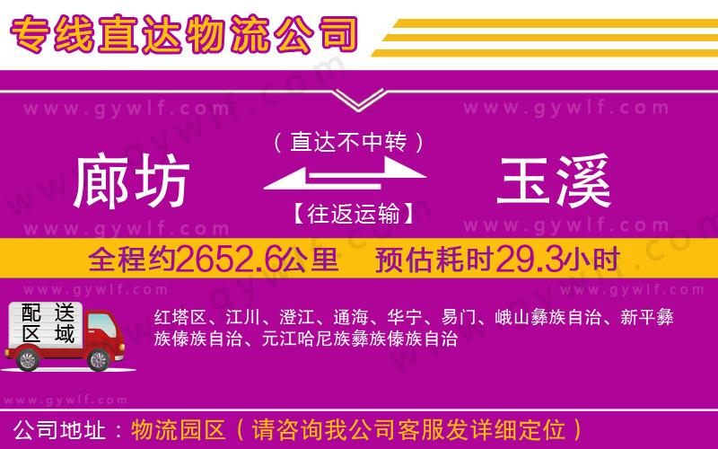 廊坊到玉溪物流公司