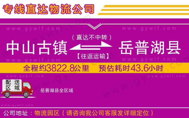 中山古鎮(zhèn)到岳普湖縣物流公司