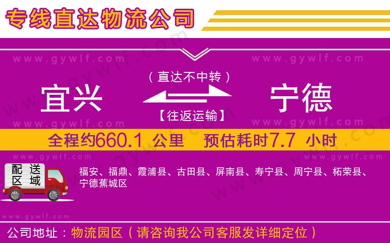 宜興到寧德物流公司