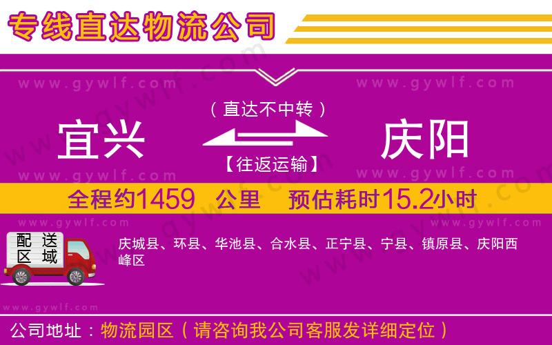 宜興到慶陽(yáng)物流公司