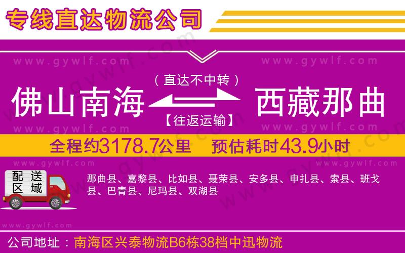 佛山南海到西藏那曲地區(qū)物流公司