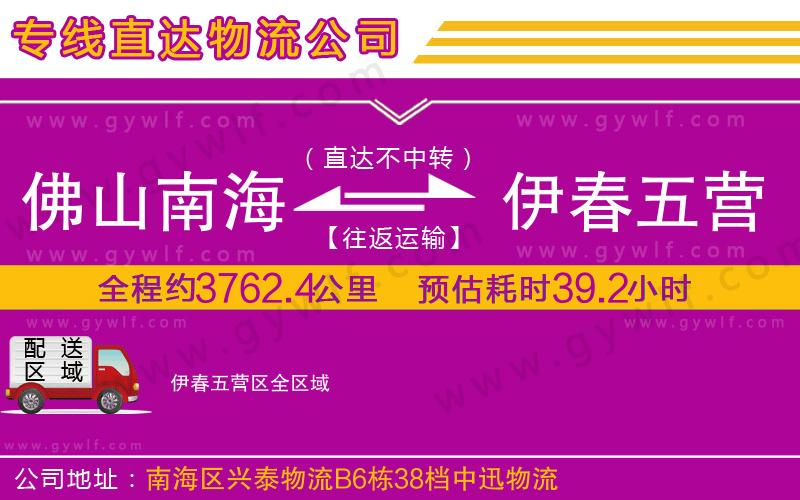 佛山南海到伊春五營區(qū)物流公司