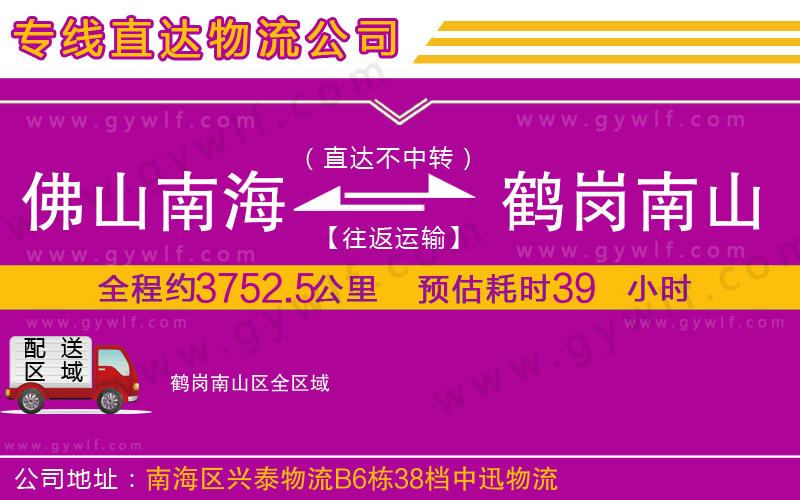 佛山南海到鶴崗南山區(qū)物流公司